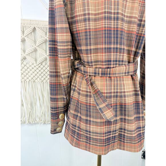 Free People Emily Plaid Blazer Jacket Small Preppy Academia Eclectic Grandpa - Picture 11 of 12